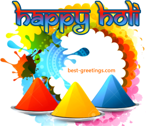 clip art of holi colours plate