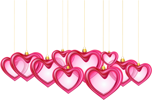 Download Outdoor String Lights Png Images - Hanging Hearts PNG Image with  No Background 