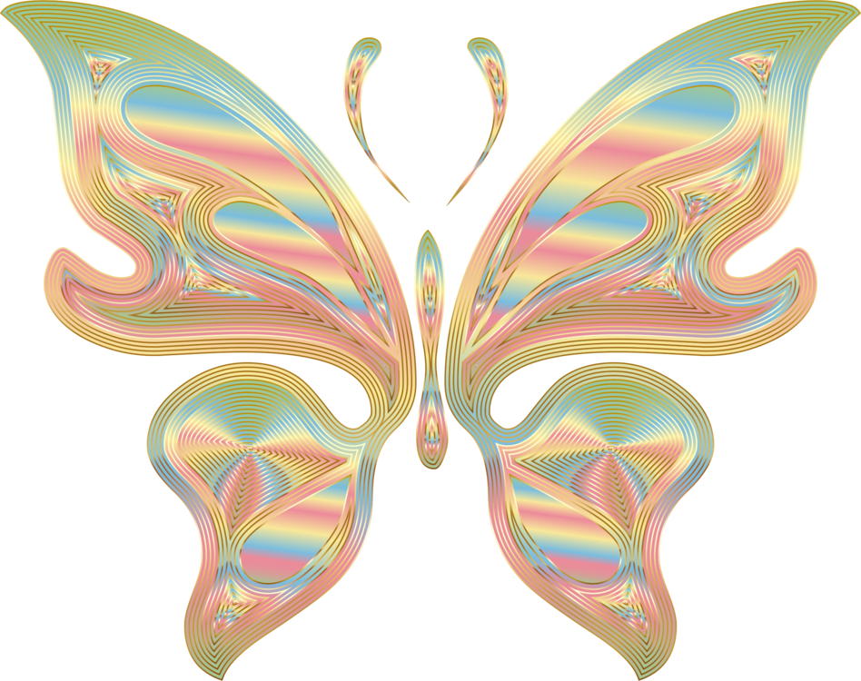 Download Butterfly Prism Rainbow Insect Borboleta - Clip Art PNG Image ...