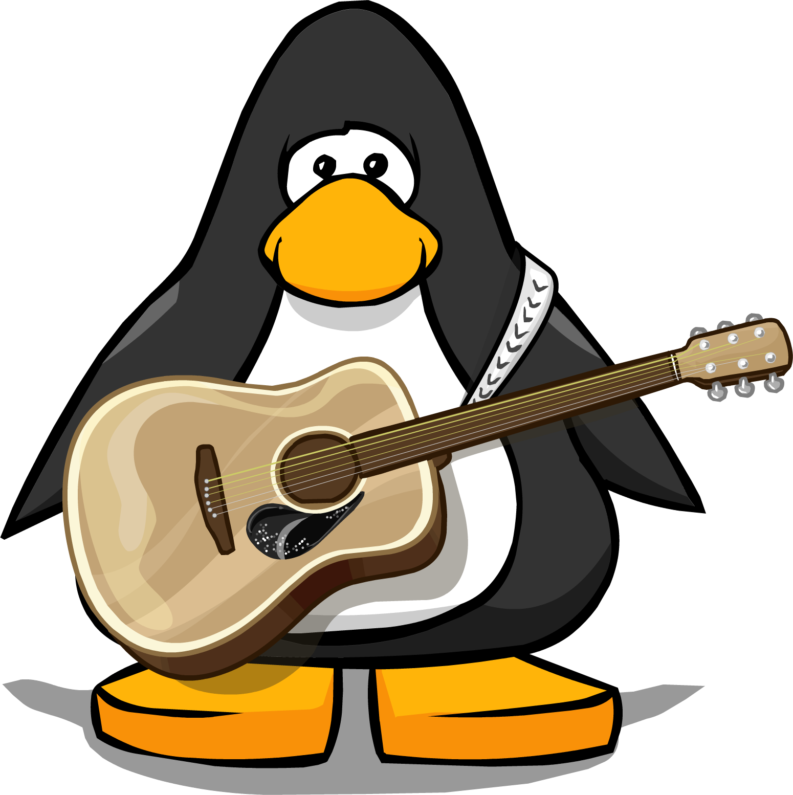 Download Clothing 5462 Player Card - Club Penguin Acoustic Guitar PNG ...