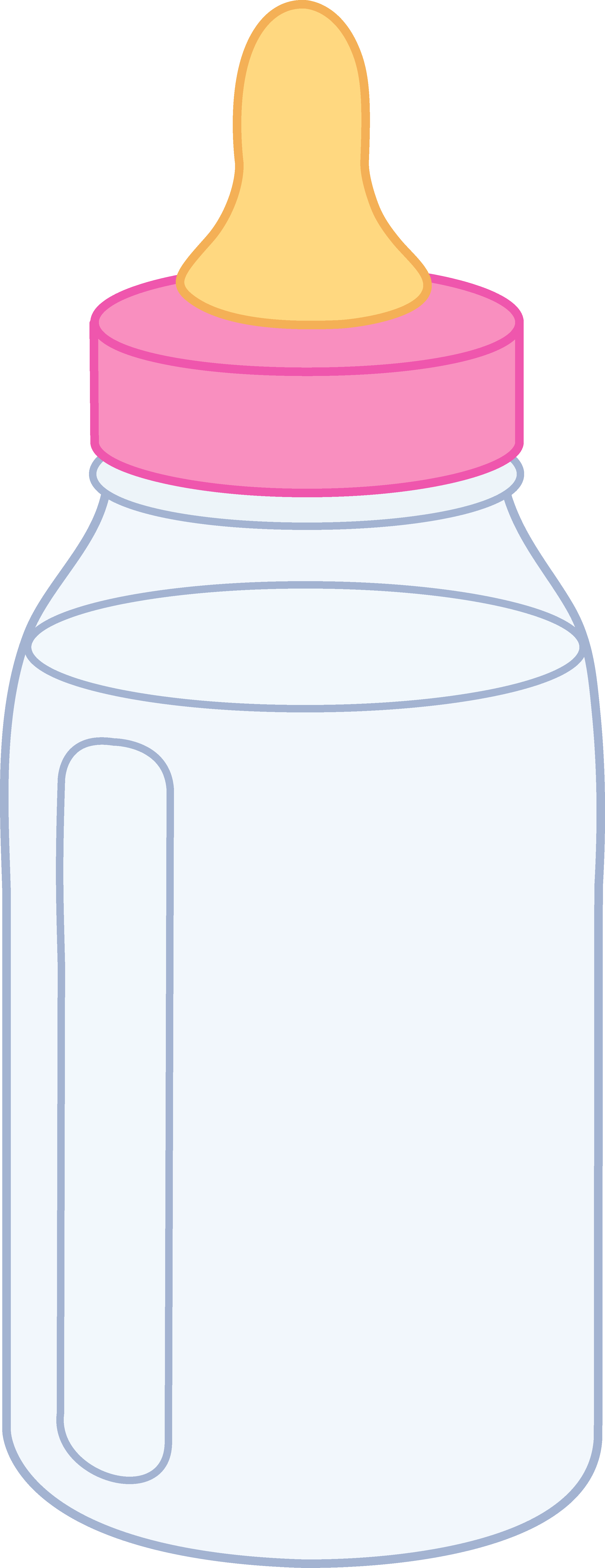 pink baby bottle cartoon