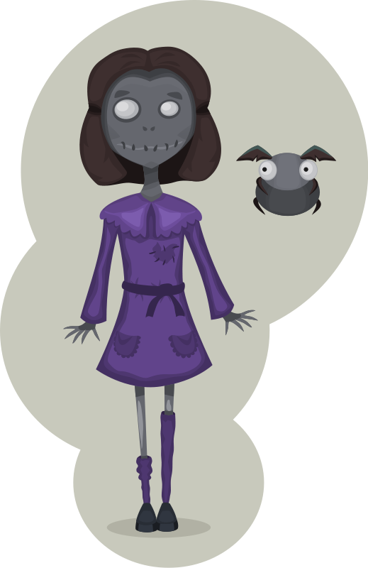 Cute Zombie Girl Clipart - Scary Girl Clipart - Free Transparent PNG ...