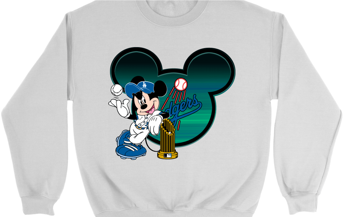 28293 - Los Angeles Dodgers - Mickey Mouse - Major League Baseball Player