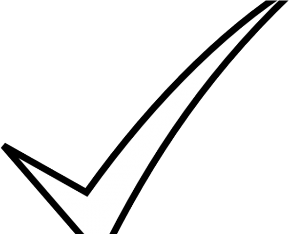 Black Check Mark - Line Art - Free Transparent PNG Download - PNGkey