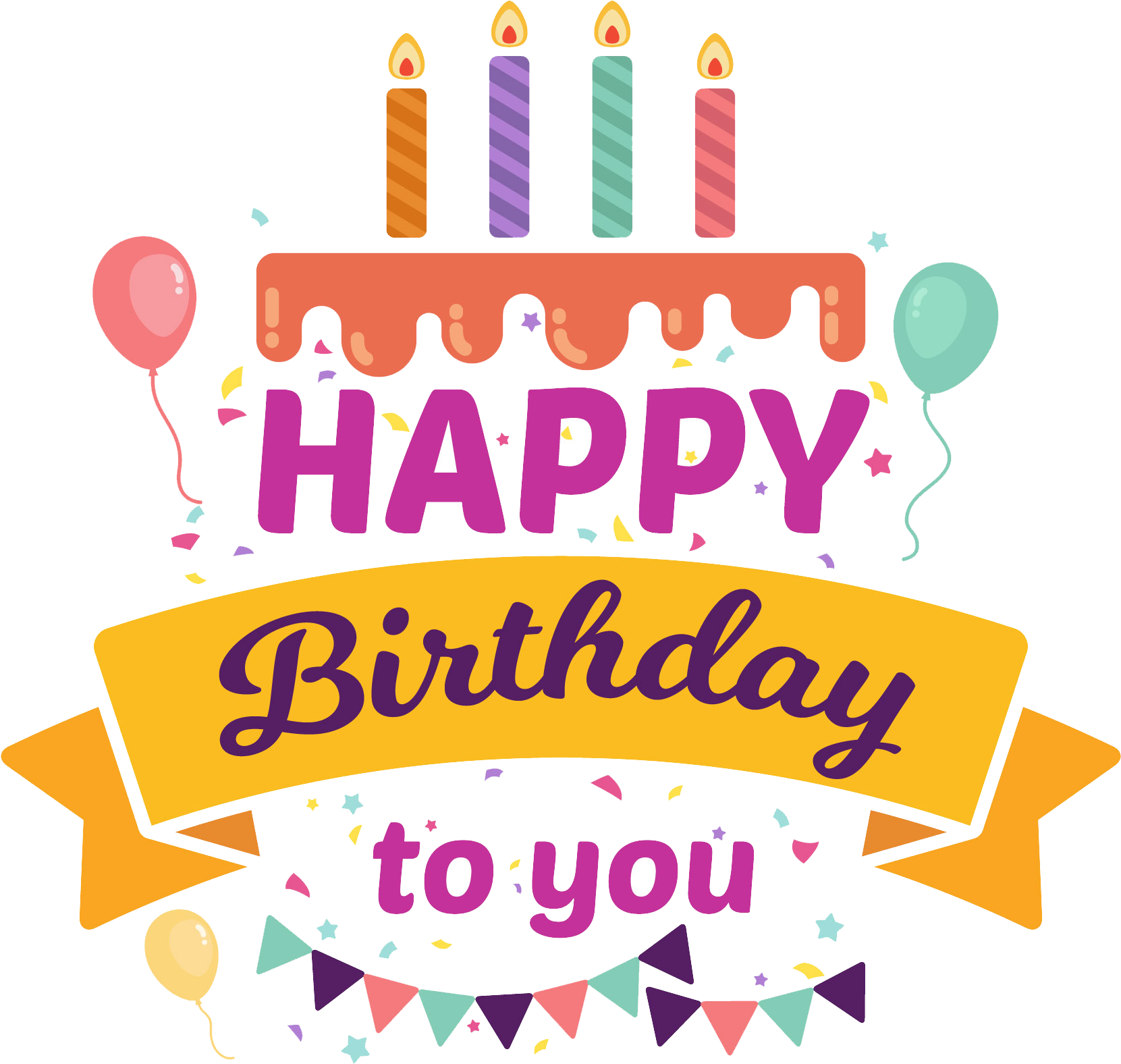 Download Birthday Candles Png Happy Birthday Sticker Design Png Image With No Background Pngkey Com