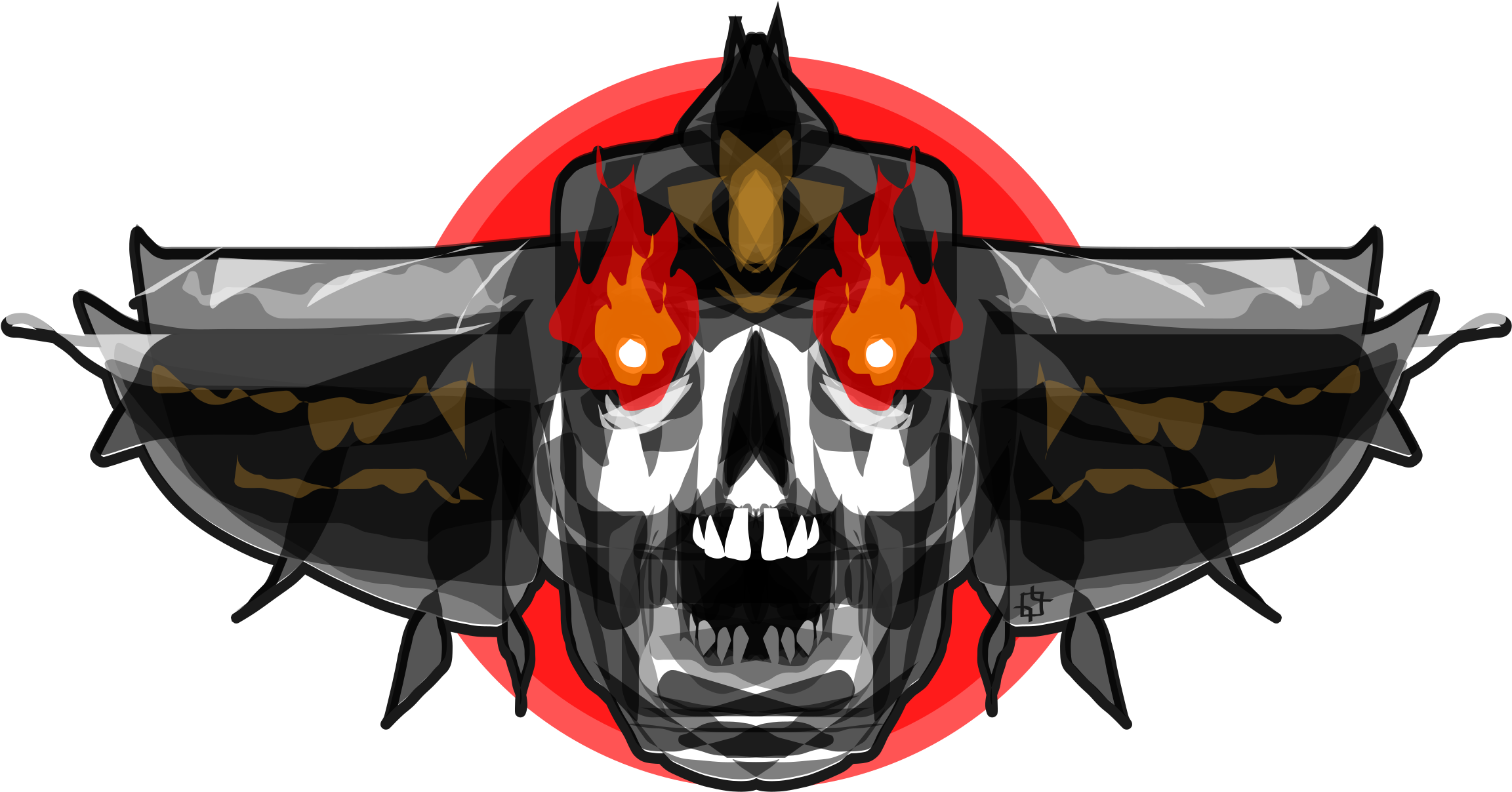 This Free Icons Png Design Of Demon Head (2400x1303), Png Download
