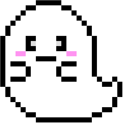 Kawaii Ghost - Fnaf Pixel Art - Free Transparent PNG Download - PNGkey