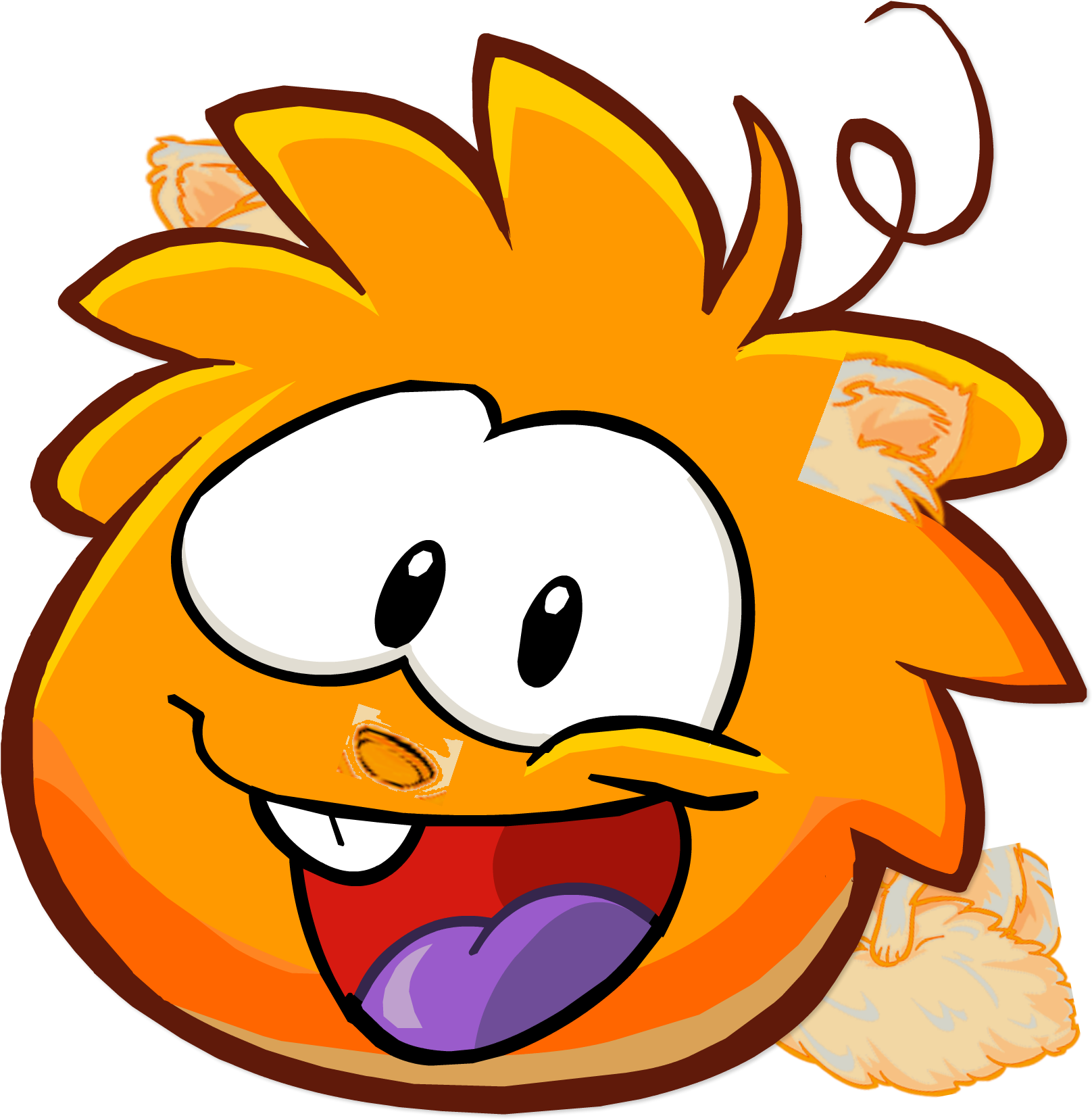Download Fox Puffle - Club Penguin Puffles Naranja PNG Image with No  Background 