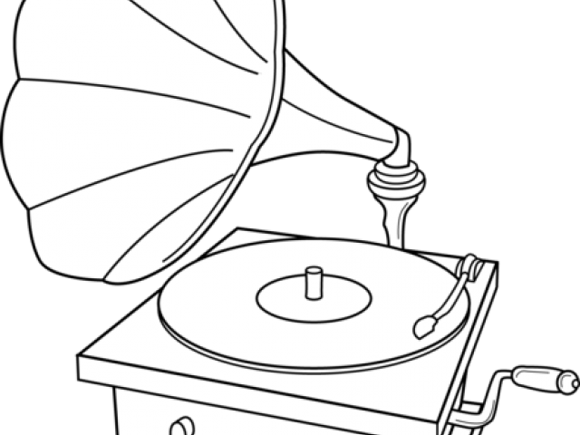Download Phonograph Cliparts - Record Player Drawings PNG Image with No ...