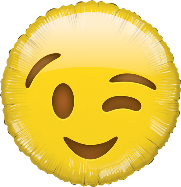 Download Globo Guiño Hb - Emoji Smiley Face PNG Image with No ...