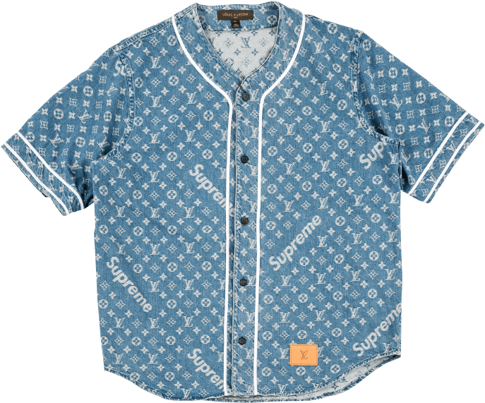 Download Louis Vuitton Denim Baseball Shirt - Brighton PNG Image with ...