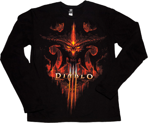 Download Diablo - Jinx Diablo Iii Burning Long Sleeve Tee PNG Image ...