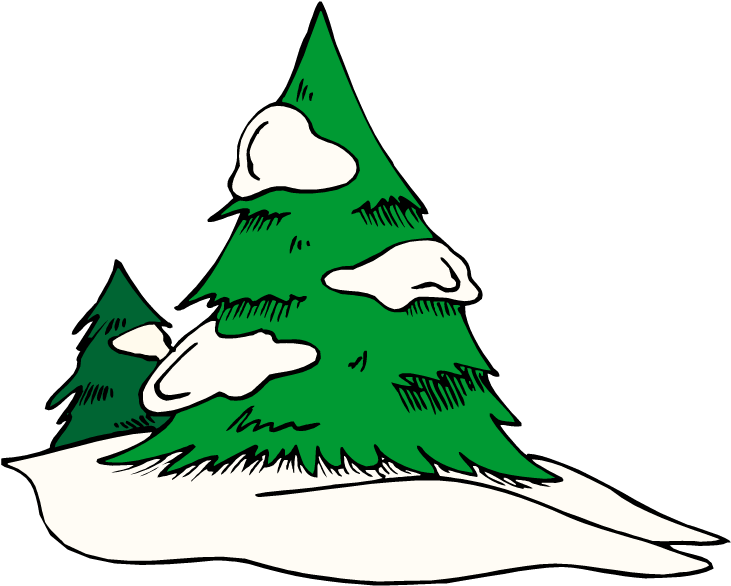 Snowy Pine Trees Clip Art Carney Designs Custom Party - Clip Art - Free ...