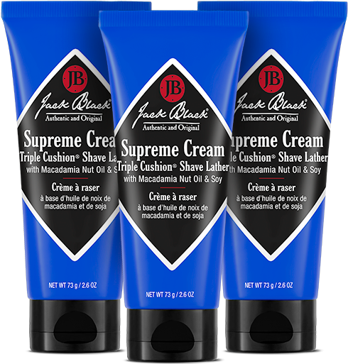 Jack Black Supreme Cream Road Warriors - Jack Black Supreme Cream Triple Cushion Shave Lather (530x560), Png Download