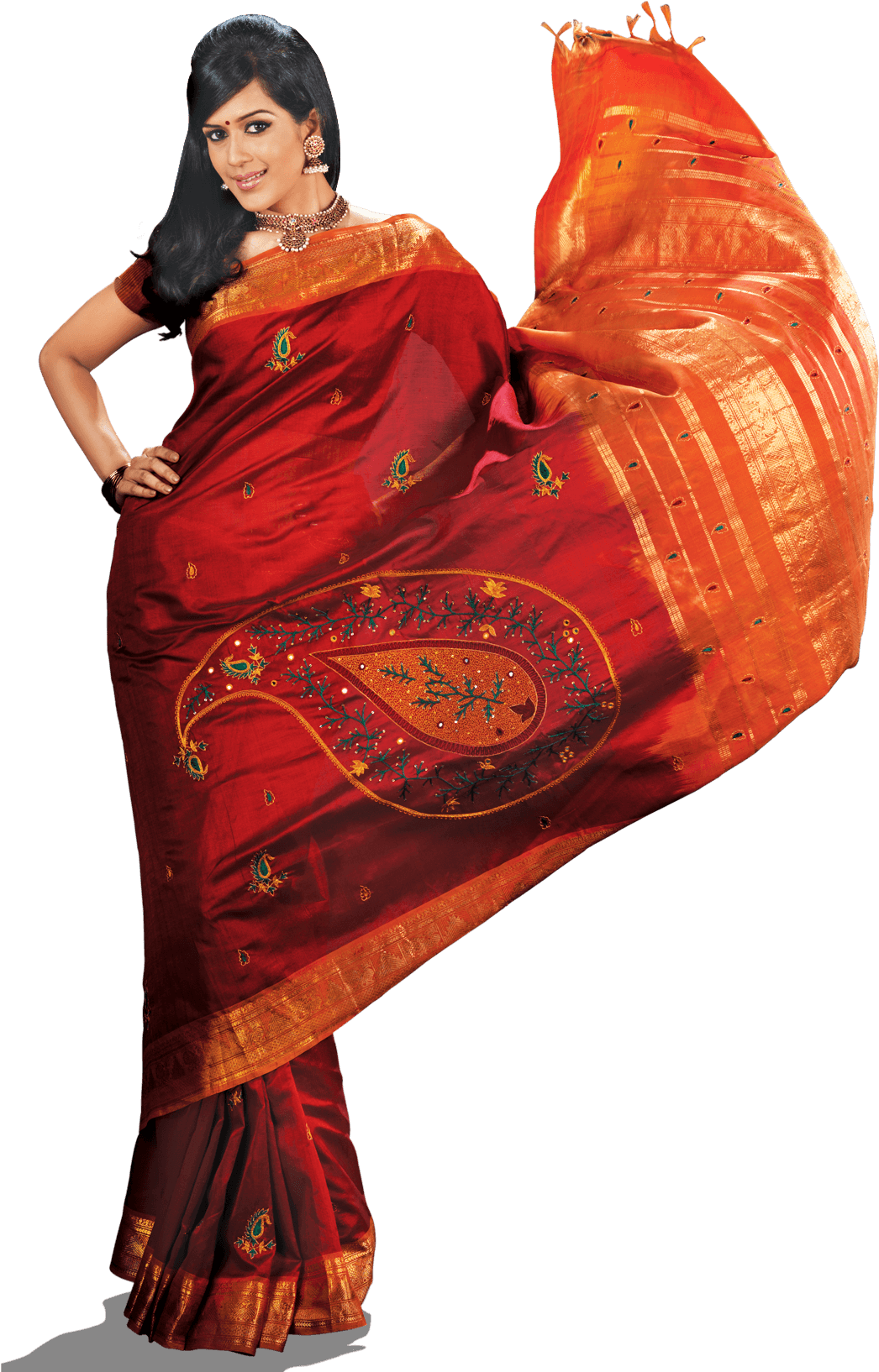 Download Indian Saree Models Png Png Image With No Background Pngkey Com