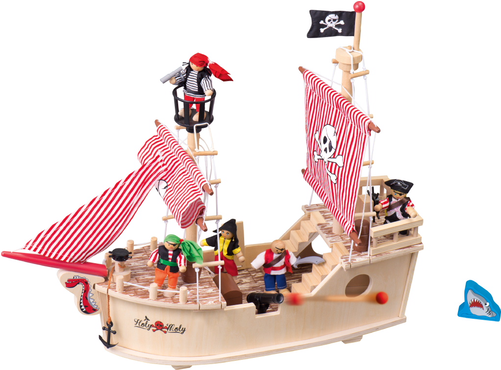 Download Wooden Toy Set, Pirate Ship - Nave Dei Pirati Lidl PNG Image ...