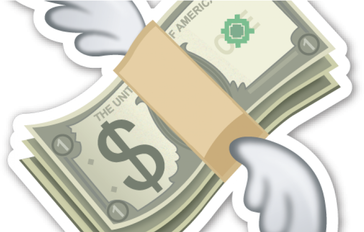 Download Dollar Emoji Flying Money Emoji PNG Image With No Background 