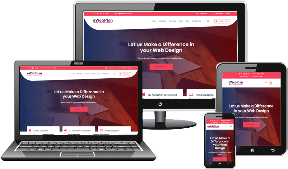 Download Ewebplan Responsive Website Design And Development - Internet PNG  Image with No Background 