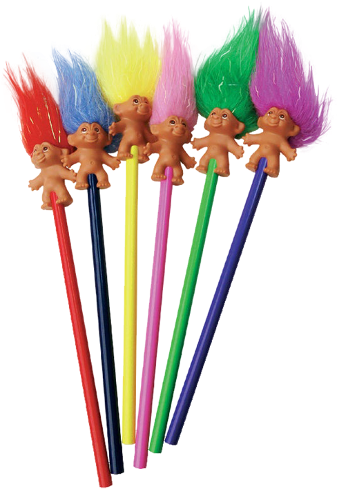 #transparent #troll Doll #pencil #tp - Troll Pencils - Free Transparent ...