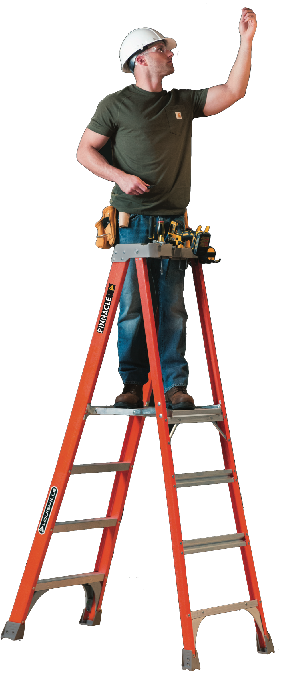 Go To Image - Man On The Ladder Png - Free Transparent PNG Download