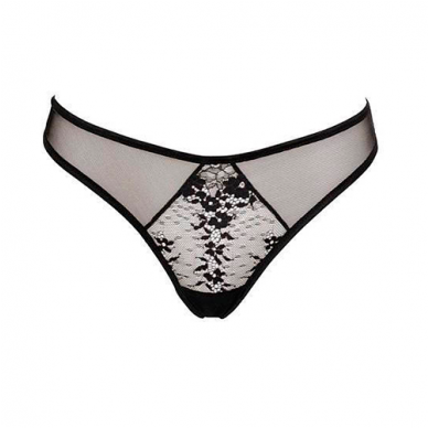 Black Thong Lingerie Panties - Panties (387x480), Png Download