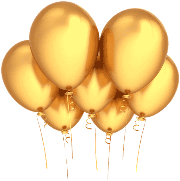 Download Birthday Wishes Gold Party Balloons Gold Birthday Balloon Png Png Image With No Background Pngkey Com