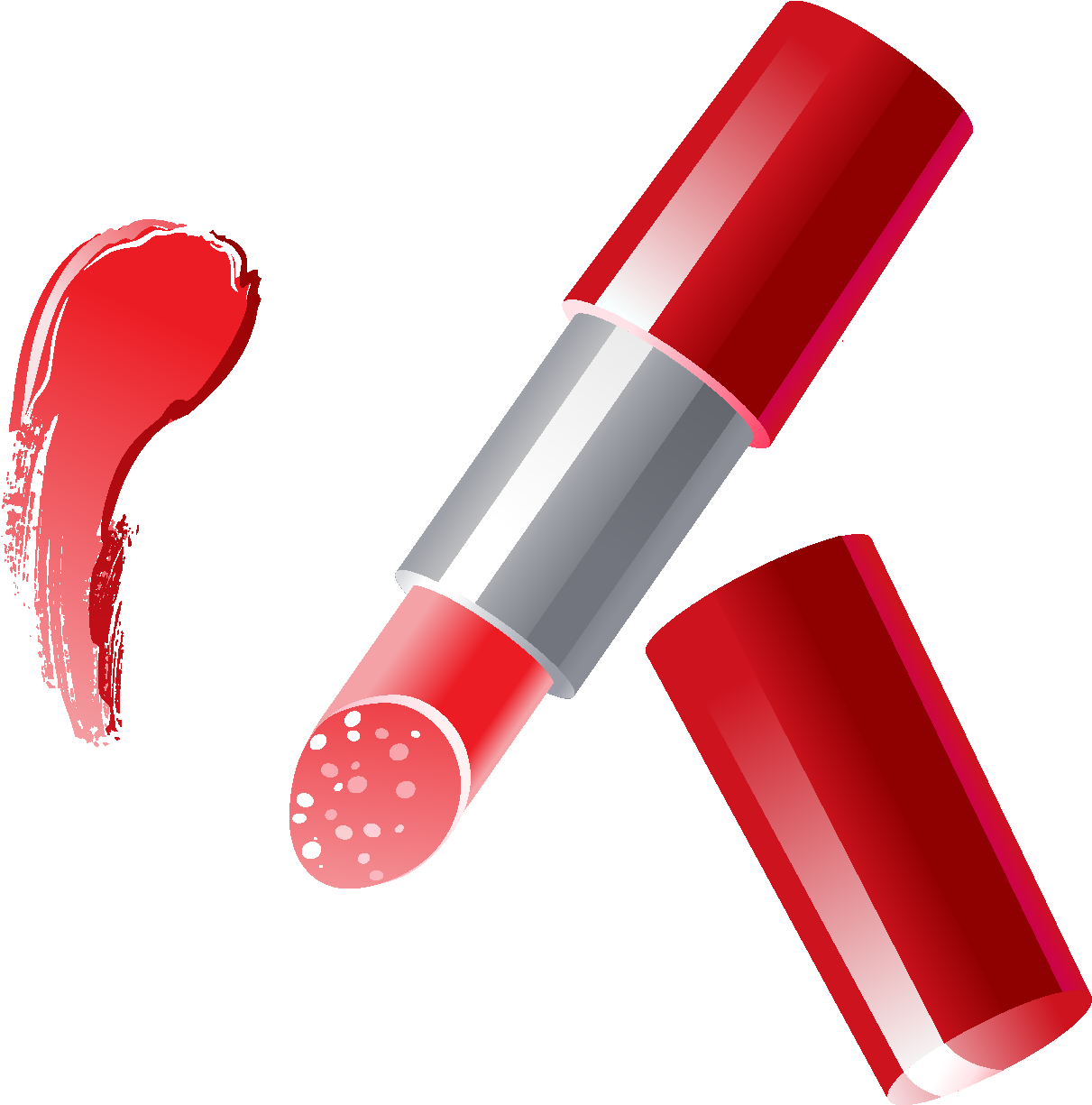 Vector Red Lipstick Element - Аксессуары Женские Красные Png (1772x1378), Png Download
