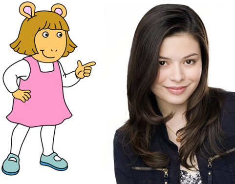 Download Miranda Cosgrove As D - Arthur Aardvark Sister PNG Image with