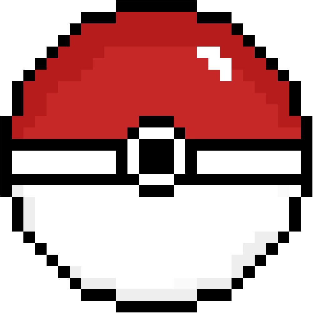 Okeball - Pokeball Pixel Art PNG Transparent With Clear Background