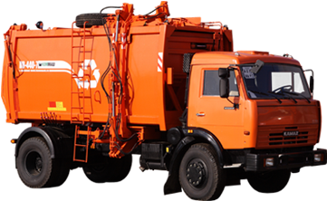 The Garbage Truck With Side Loading Of Ko 440 7 - Garbage Truck (488x255), Png Download