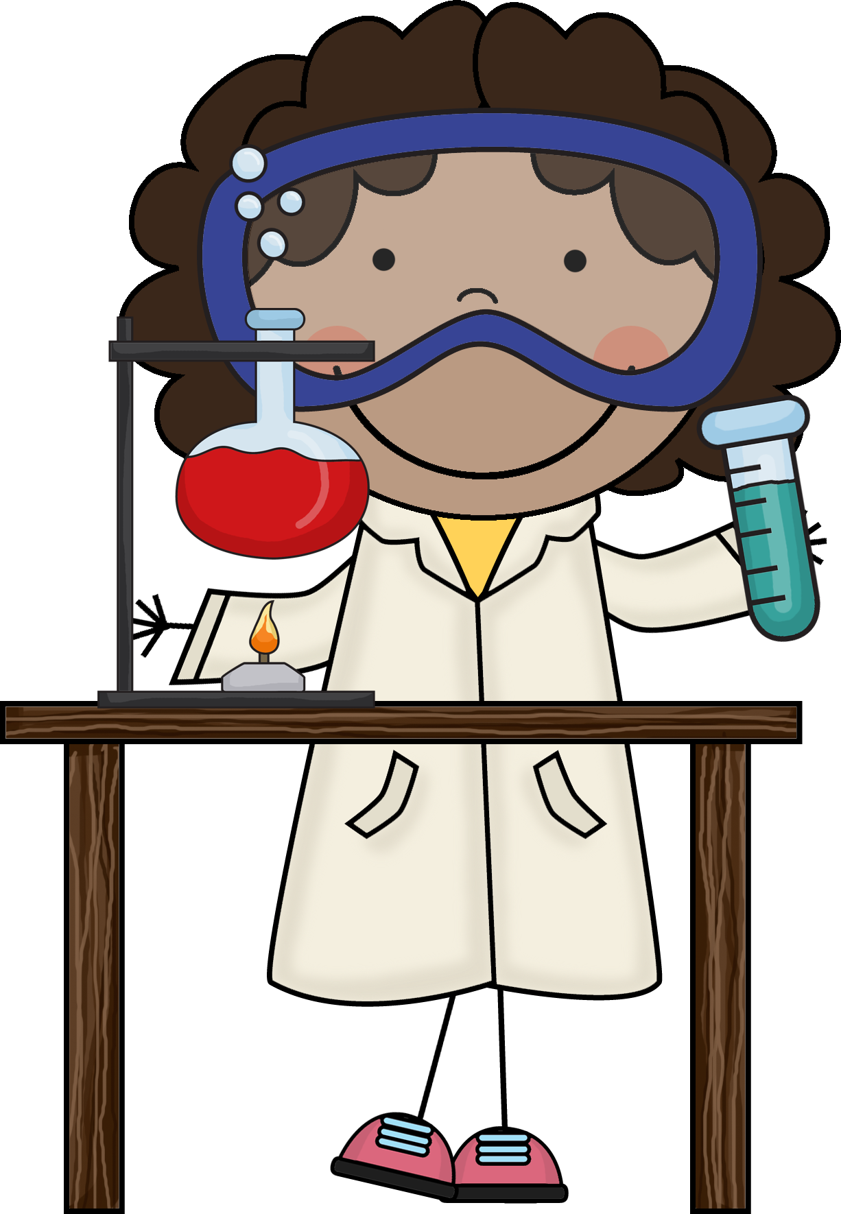 Scientist Clipart Little Scientist - Lab Safety Poster - Free ...