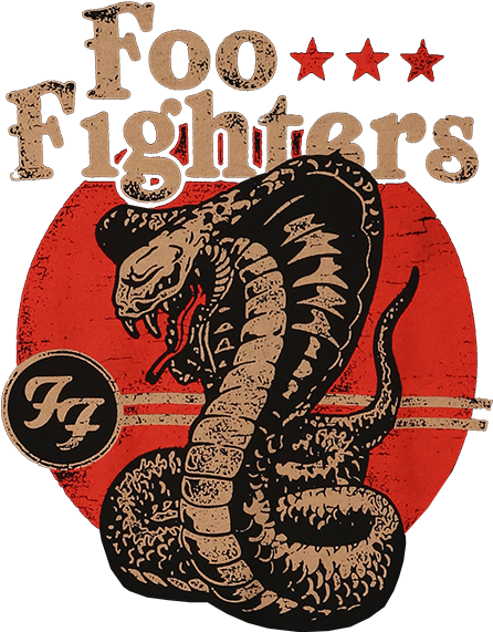 T-shirt-foo Fighters-snake T-shirt Rfe Mc010 - Free Transparent PNG ...