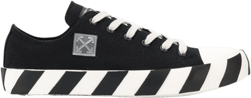 off white low striped sneakers
