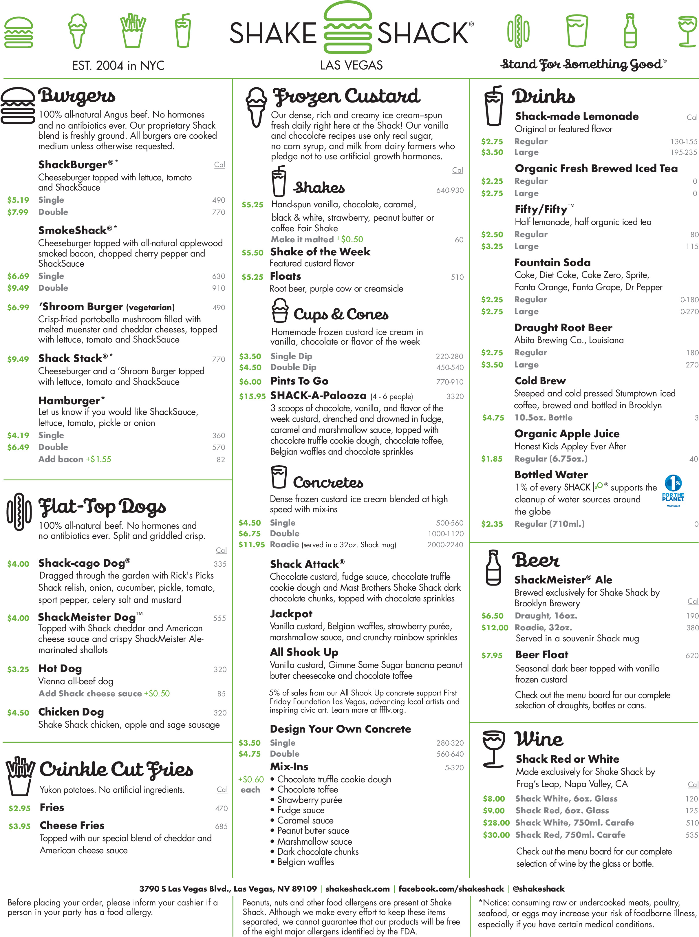 Shake Shack - Shake Shack Menu Price Nyc - Free Transparent Png 