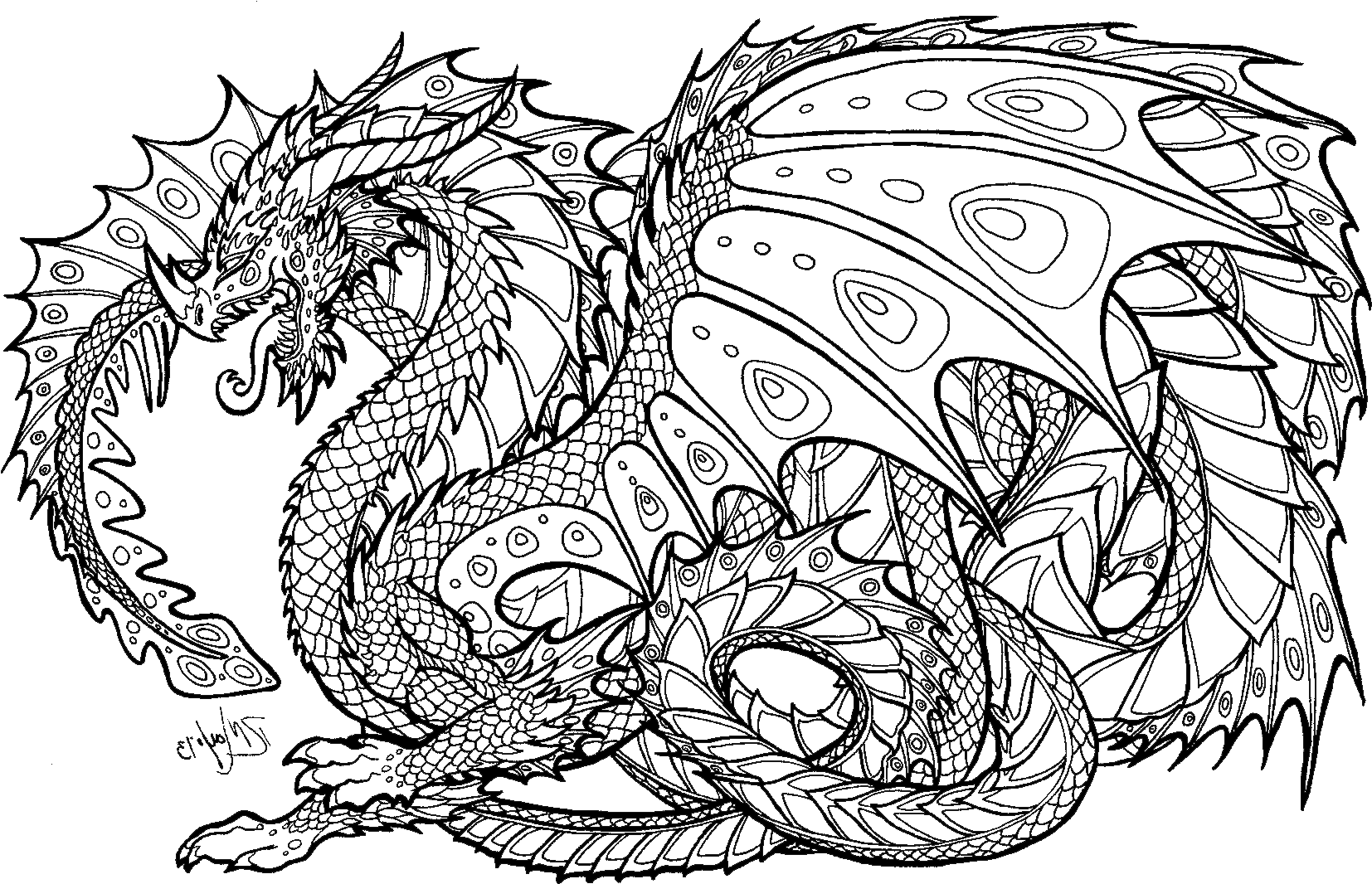 Free Dragon Coloring Pictures