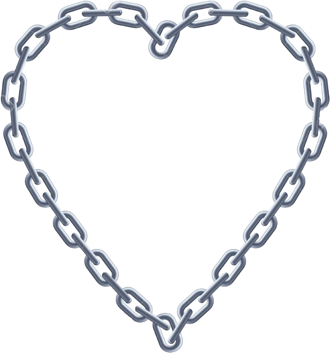 Download Areuevenlistening Chain Heart Png Image With No Background Pngkey Com