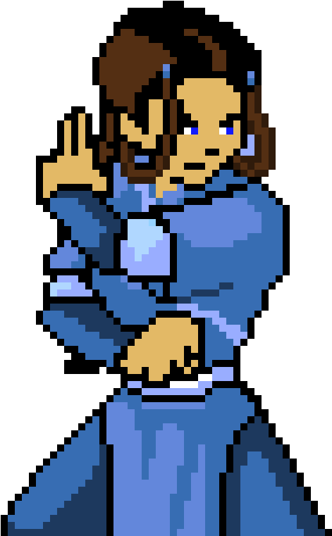 Download Katara Avatar The Last Airbender Pixel Art Png Image With No Background Pngkey Com