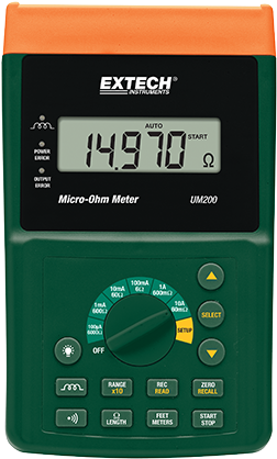 High Resolution Micro-ohm Meter - Extech Um200 High Resolution Micro-ohm Meter (319x500), Png Download