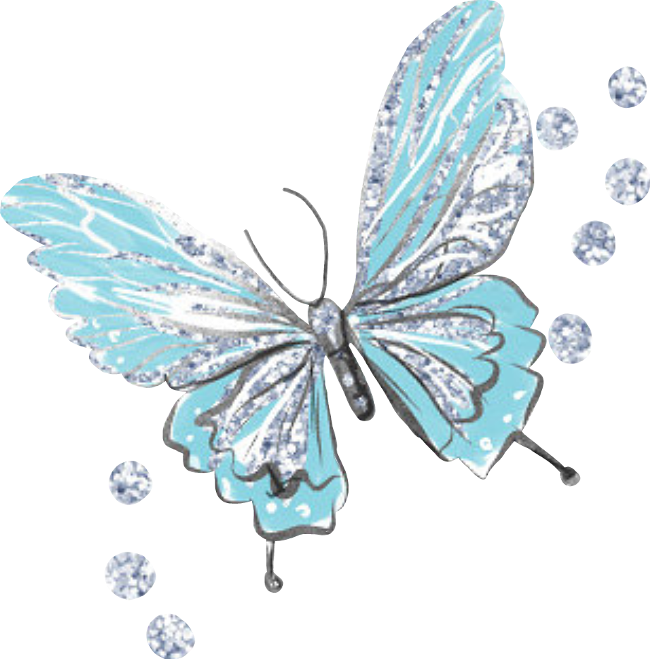 Download Butterfly Butterflywings Blue Glitter Sparkly Cute Picsart Photo Studio Png Image With No Background Pngkey Com