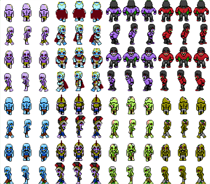 Zombie - Pixel Zombie Sprite Sheet - Free Transparent PNG Download - PNGkey