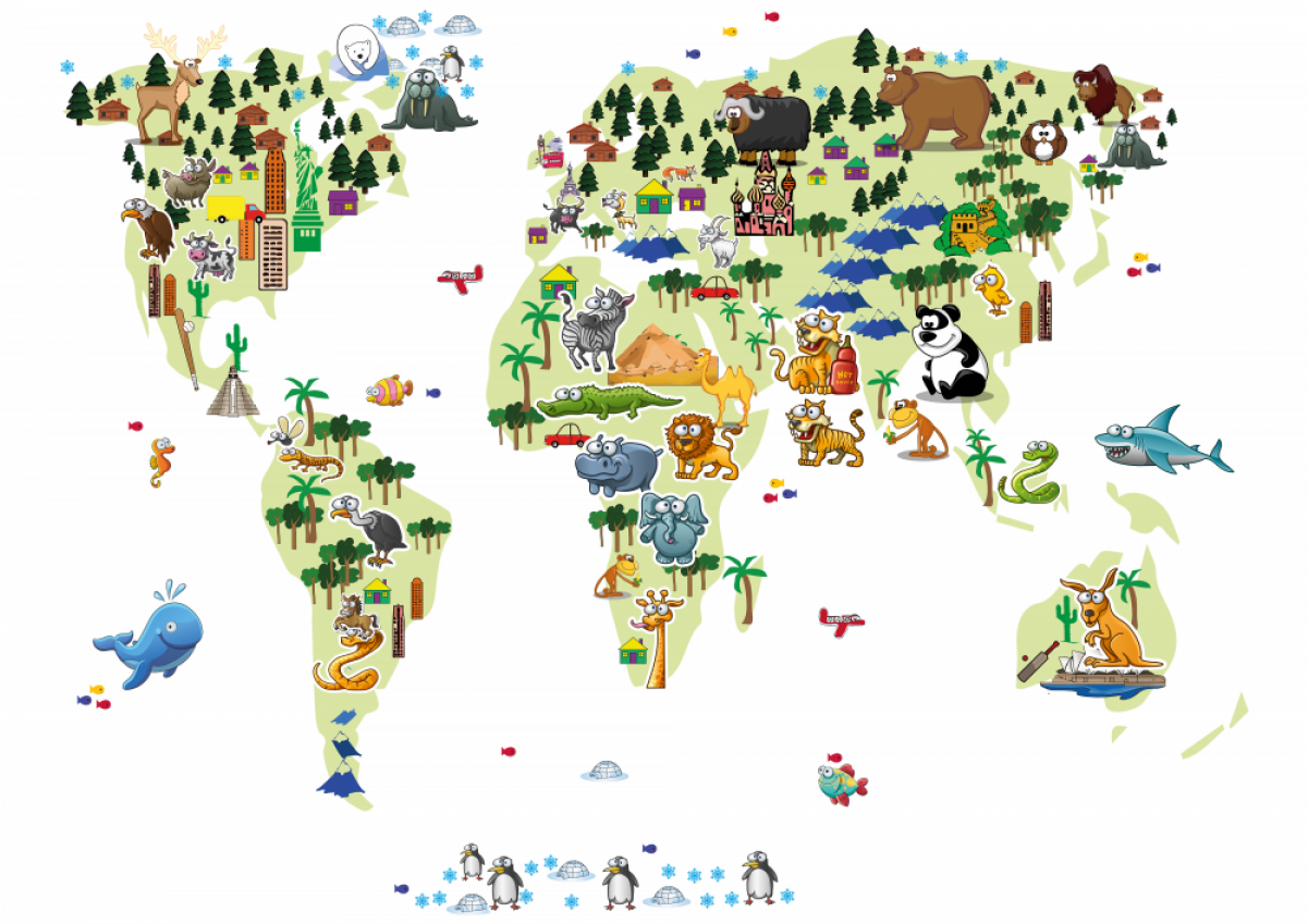 Download Animal World Map Png PNG Image with No Background - PNGkey.com