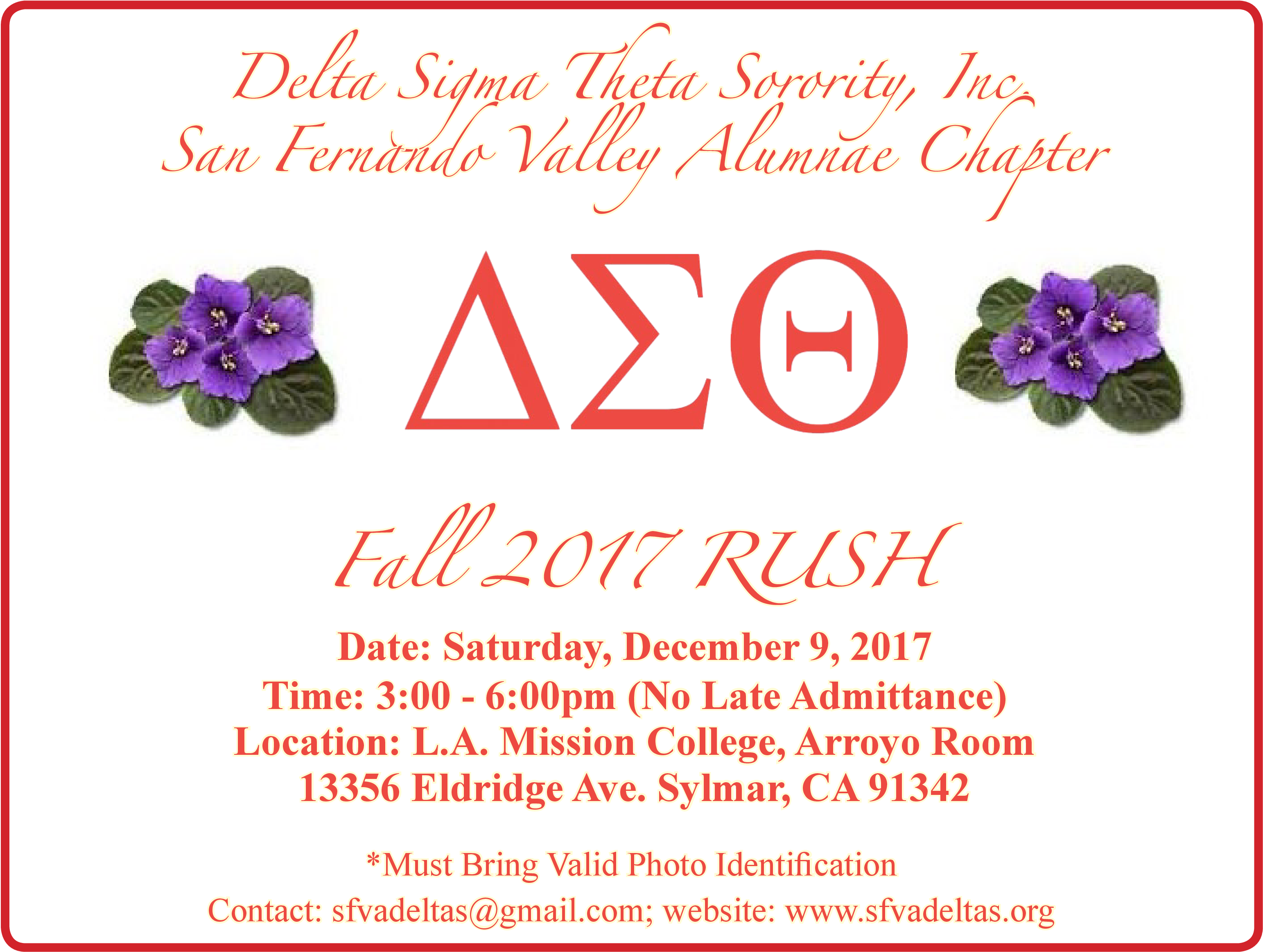 Download Sfva Rush Flyer Delta Sigma Theta PNG Image with No Background