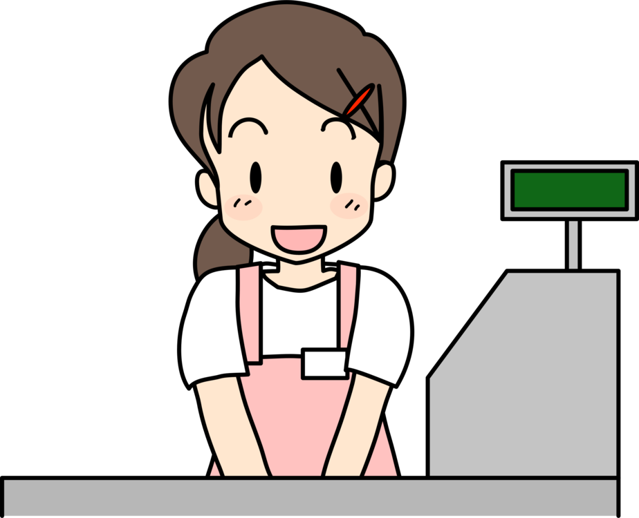 Cashier Boy Drawing Retail Clerk - Clerk Clipart (924x750), Png Download