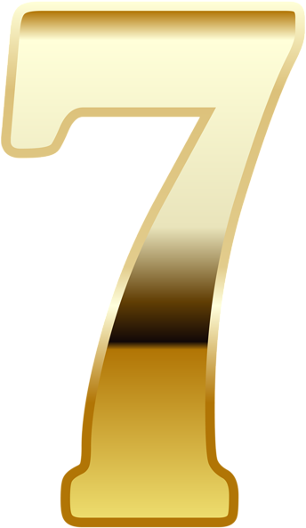 Gold Number Seven Png Image Gold Number Seven Clipart Free