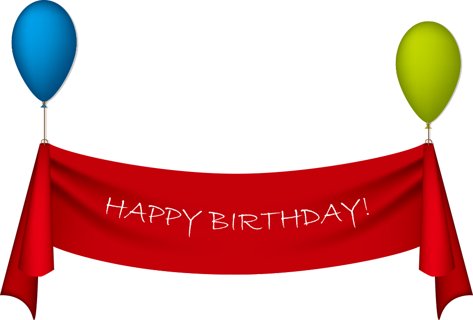 Download Birthday Ribbon Greeting Card Clip Art - Happy Birthday Ribbon ...