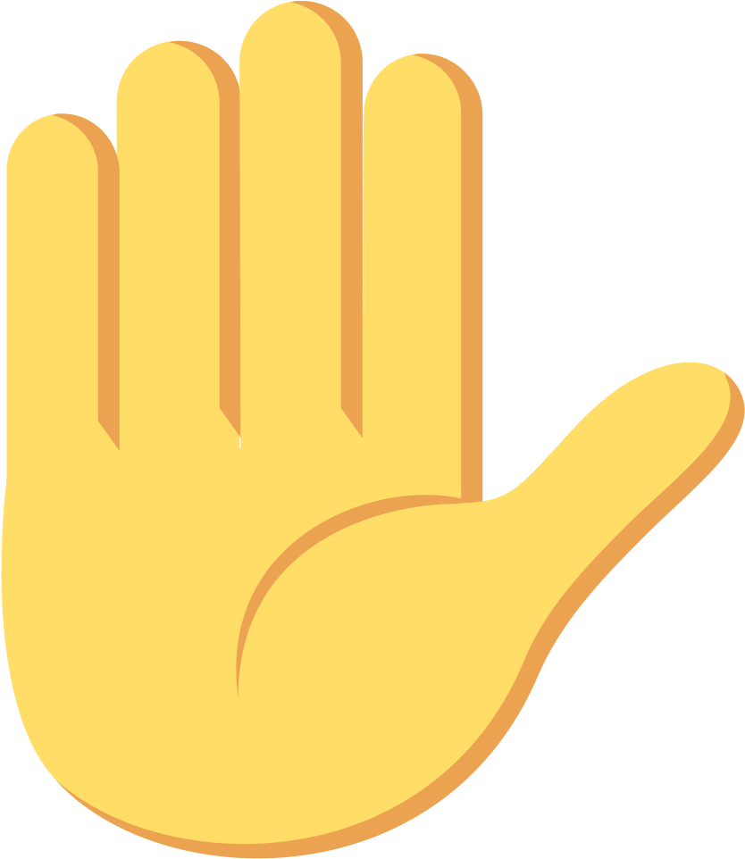 Raised Hand Emoji Transparent - Free Transparent PNG Download - PNGkey