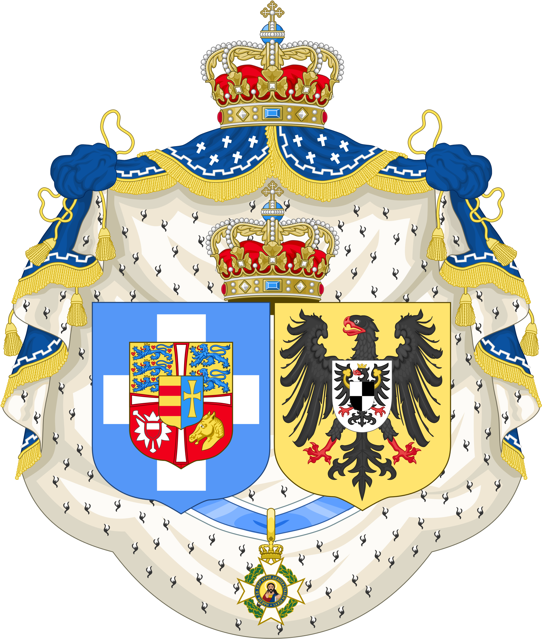 Prussia Clipart Lion - Coat Of Arm Of Greece - Free Transparent PNG ...