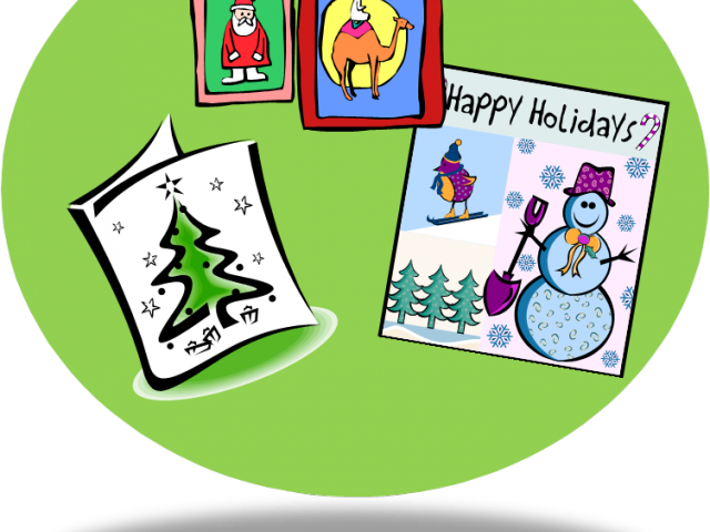 Cards Clipart Holiday Card - Clip Art (640x480), Png Download
