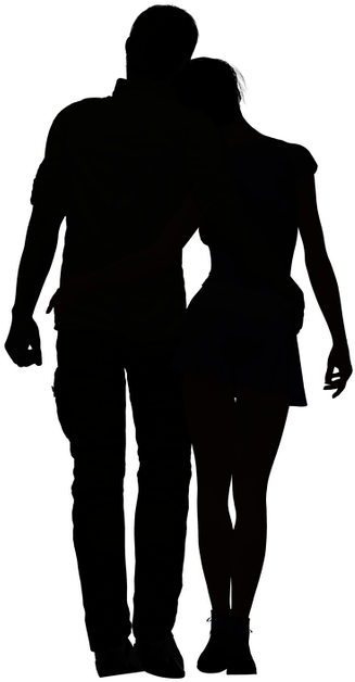 Download Couple Standing Png Silhouette PNG Image with No Background ...