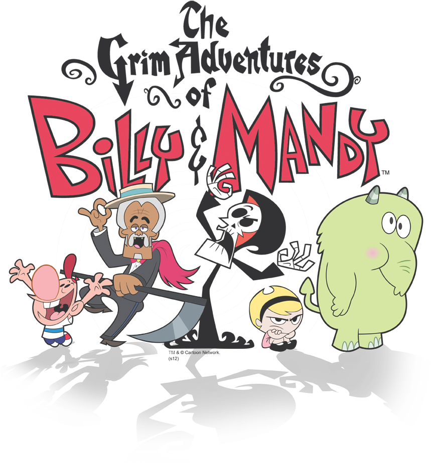 The Grim Adventures Of Billy Mandy Group Shot Men S Grim Adventures Of Billy And Mandy Logo